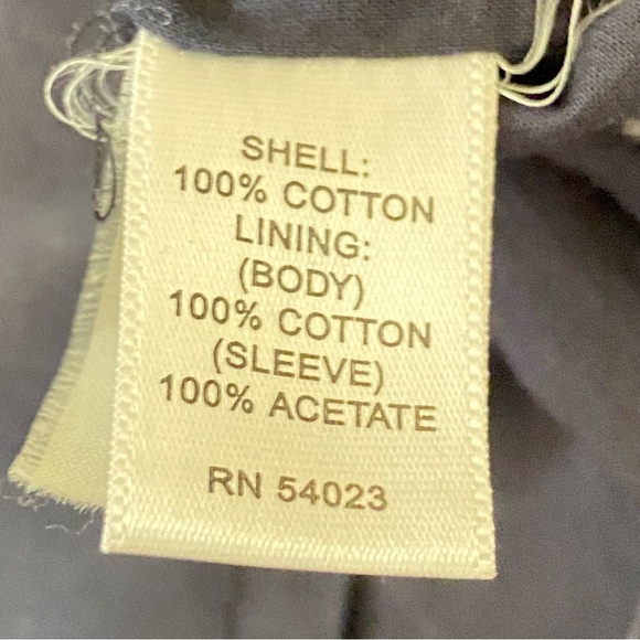 Banana Republic Trenchcoat Navy Blue Double Breasted size Petite Large - Picture 14 of 14